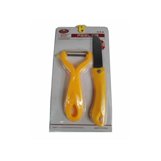 Fruit Knife,Vegetable, Potato Peeler in Orange - Cutlery Set