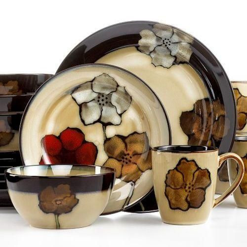 24 Piece Flowered Plates Cups Bowls Side plate Design Dinner Set -Cream. Other
