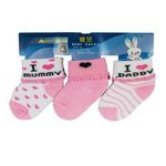 3pcs Baby Socks in different design - Multi-color