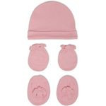Baby Cap Mittens & Socks - Pink