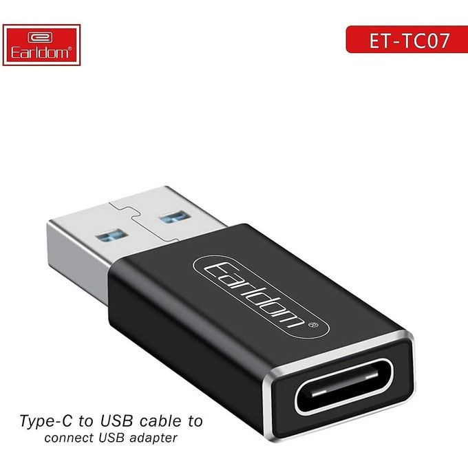 Type-c USB 3.1 To USB- C OTG Cable Adapter ET-TC07 Data Fast Charging Converter Connector -Black Earldom