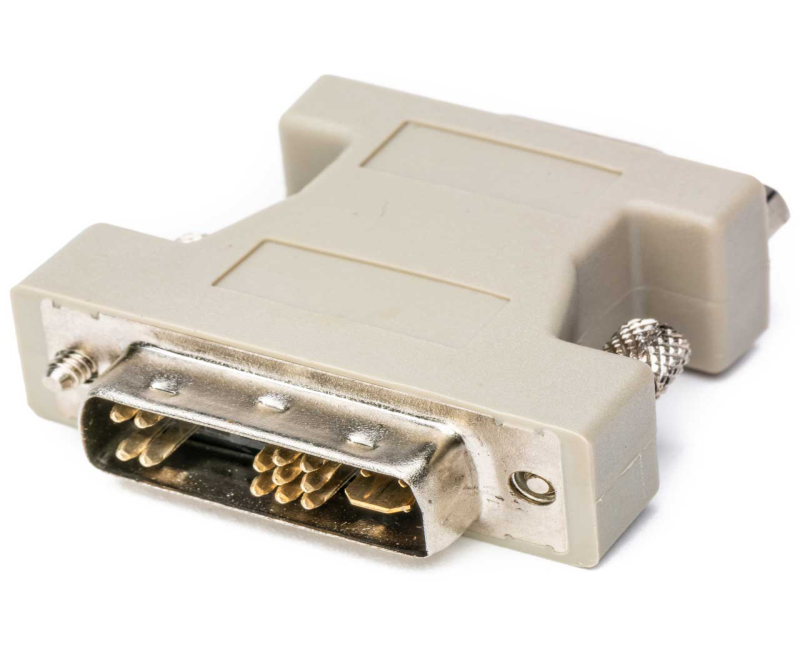 Dvi 25 Pin Male To Vga 15Pin Female Adapter -White