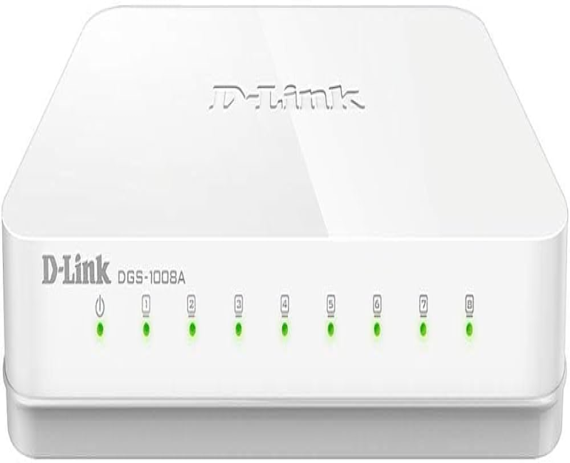 Dlink Network Switch 8-Port 10/100 - White