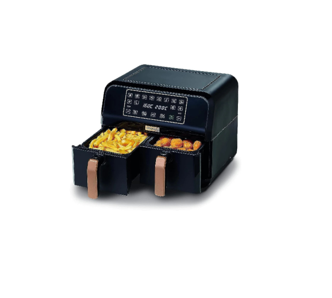 Kenwood air fryer 4.0Litersx2 XXXL CAPACITY Dual Air Fryer 8 Preset Programs - HFP70.000BK
