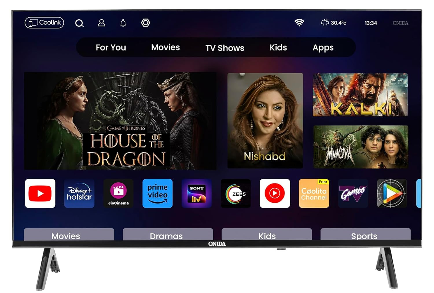 32 inch Onida Smart Television Black