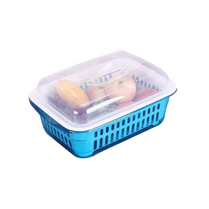 Double Layer Fruit Plate, Vegetable Basket, Kitchen Storage, Drainer-Multicolor
