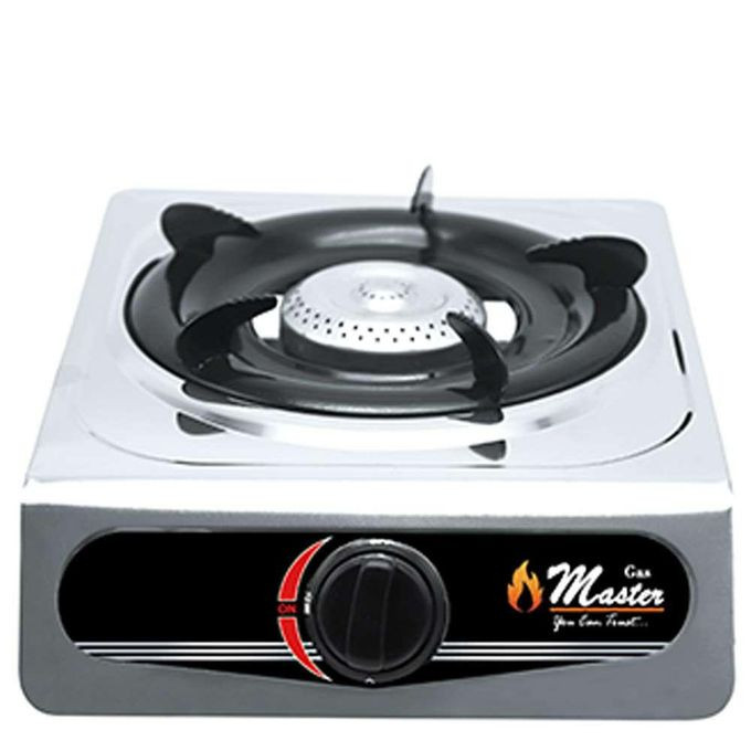 Single Burner Gas Cooker Table-Top Gas Stove Hob Hot Plate For Heavy And Large Pot Pans- Silver Electro Master