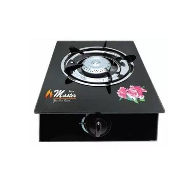 Single Burne rAutomatic Ignition Tempered Glass Work Desk Top Gas Stove Cooker Hot Plate-Black Digiwave