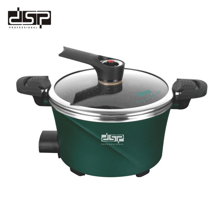 4.5 Litres Electric Non-Stick Pressure Cooker Soup Pot Boiler Food Saucepan - Multicolor Dsp