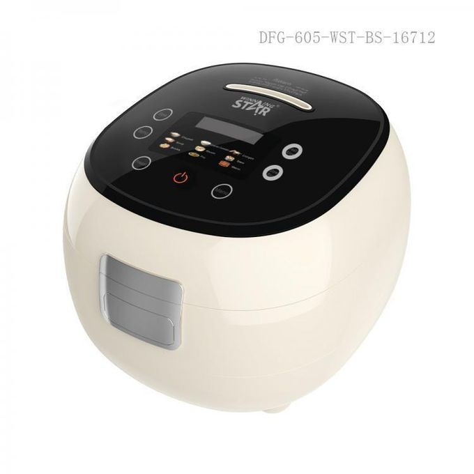 1.2L Multifunctional Electric Rice Cooker with IMD Touch Screen Aluminum Alloy Inner Pot LED Display Anti-Dry Heating Auto Power Off 24h Scheduled Appointment Automatic Insulation PP Steamer Tray Rice Measuring Cup And Spoon - Cream Winningstar