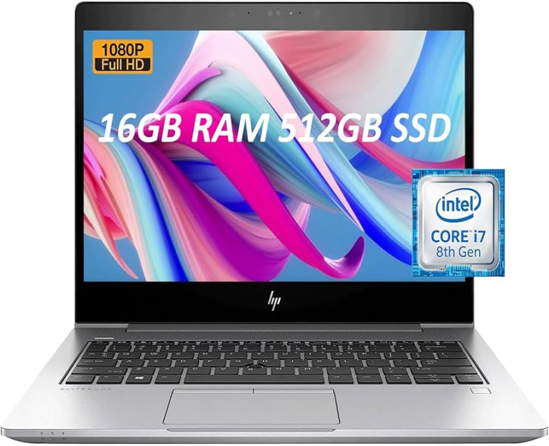HP ELITEBOOK 830 G5 INTEL CORE i7 8GB RAM 512GB SOLID STATE DRIVE 8TH GENERATION 13.3 INCHES SCREEN WIDE