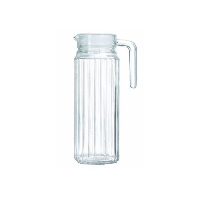 Glass Jug With Unique Design 1.2 Liters-Transparent