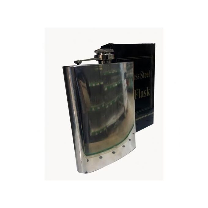 Portable Stainless Steel Alcohol Whiskey Wine Hip Flask - Silver