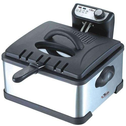 4.5L Electric Deep Fryer with Oil Filter System, Deep Fat Frying Pan With Adjustable Temperature Control Stainless Steel Chip Fryer Removable Fryer Basket with Lids Tank - Multicolor Electro Master