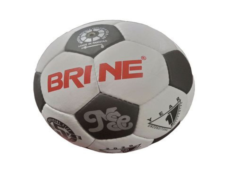 Brine Soccer Leather Football Size 5- Black/white