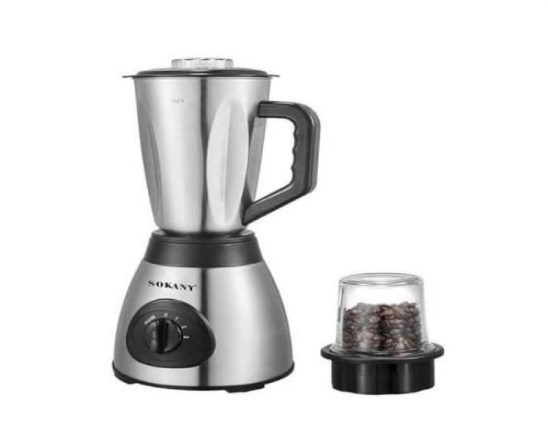 2 In 1 Blender Grinder With Unbreakable Jars 3 Speeds 400W 1.5Litre Juicer- Multicolor Sokany