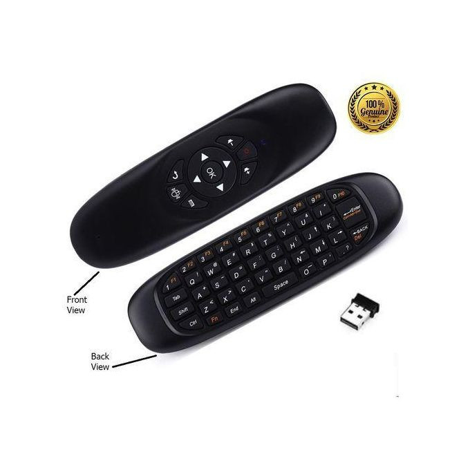 3-in-1 Wireless Air Mouse,Keyboard and Remote Control - Black