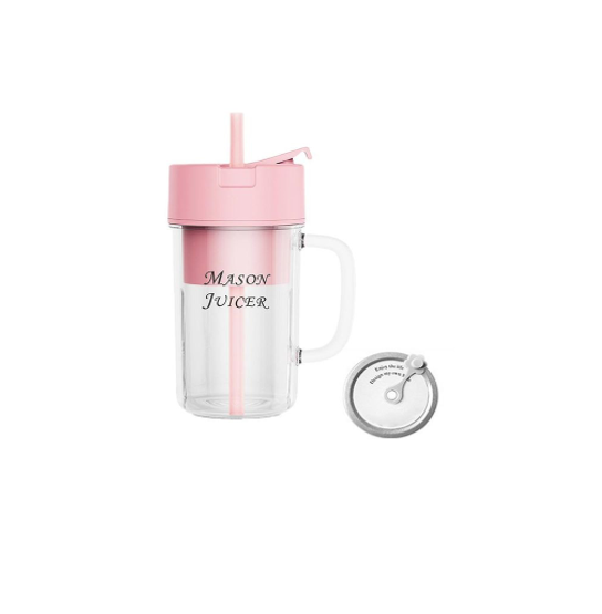 500ML Wireless Juicer Cup 10 Blades Portable Juice Blender Mini Ice Crusher Smoothie Fruit Milkshake Vegetable Mason Jar Food Processor - Multicolor