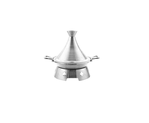 304 Stainless Steel Tagine Pot Moroccan Cooker Non Stick Cooking Pan With 2 Handle Large Moroccan Cooking Tagine Soup Pot with Cone-Shaped Closed Lid Induction Cooktop Gas Stove 29CM- Multicolor