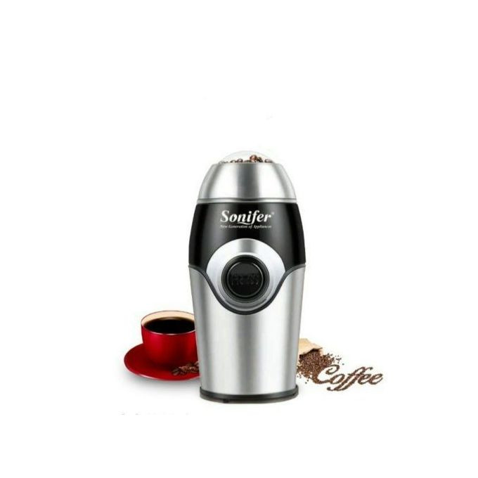 Sonifer Portable Electric Coffee Grinder Maker Beans Mill Herbs Nuts,Sliver
