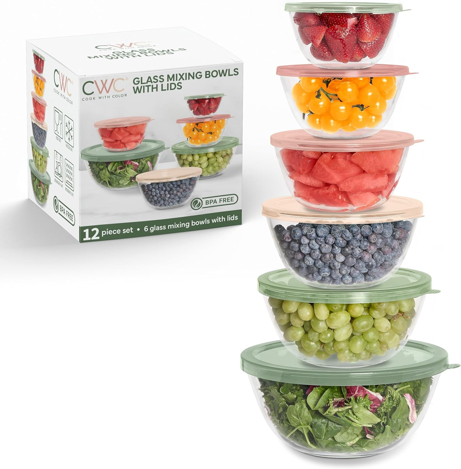 A Dozen 12pcs Of Bowls - Multicolour