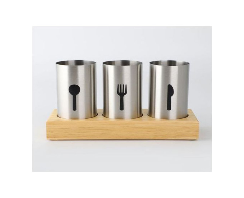 Fork, Spoon And Knife Cutlery Storage Organizer-Silver.