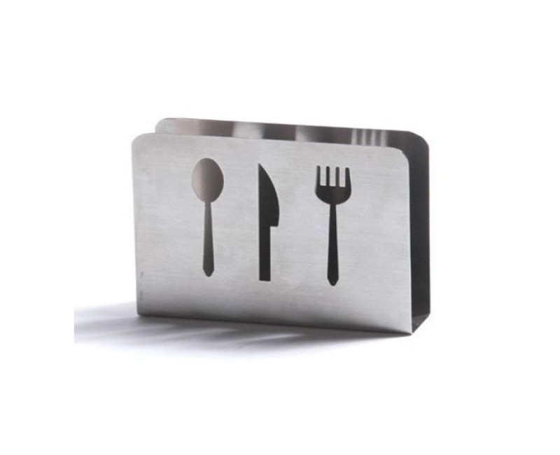 Stainless Steel Tissue Saviet Napkin Holder - Silver.