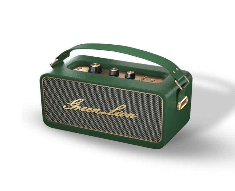 Classic Sound Stereo Speaker- Multicolor Green Lion