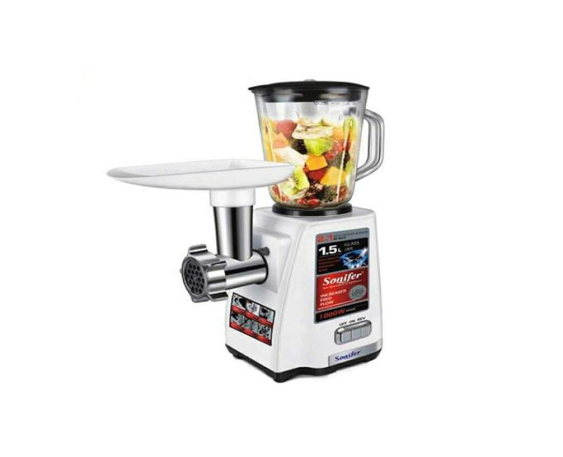 2 In1 Multi-Functional Meat Grinder And Blender-White. Sonifer
