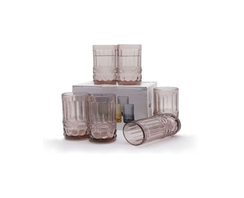 6 Pieces Of Juice Glasses - Purple.