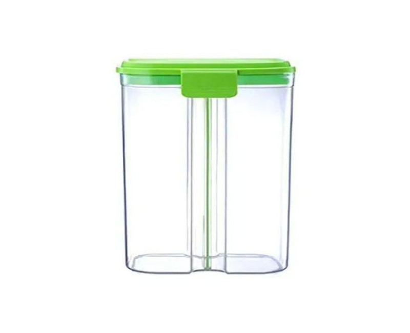 2 Section Transparent Storage Container-Green. .