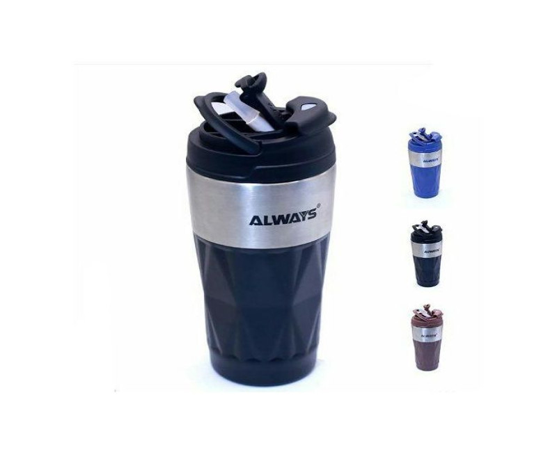 600ml Tumbler Thermos Mug with Lid Stainless Steel Vacuum Insulation Double Wall Travel Office Car Thermos Mug Durable Insulation Coffee Cup Always