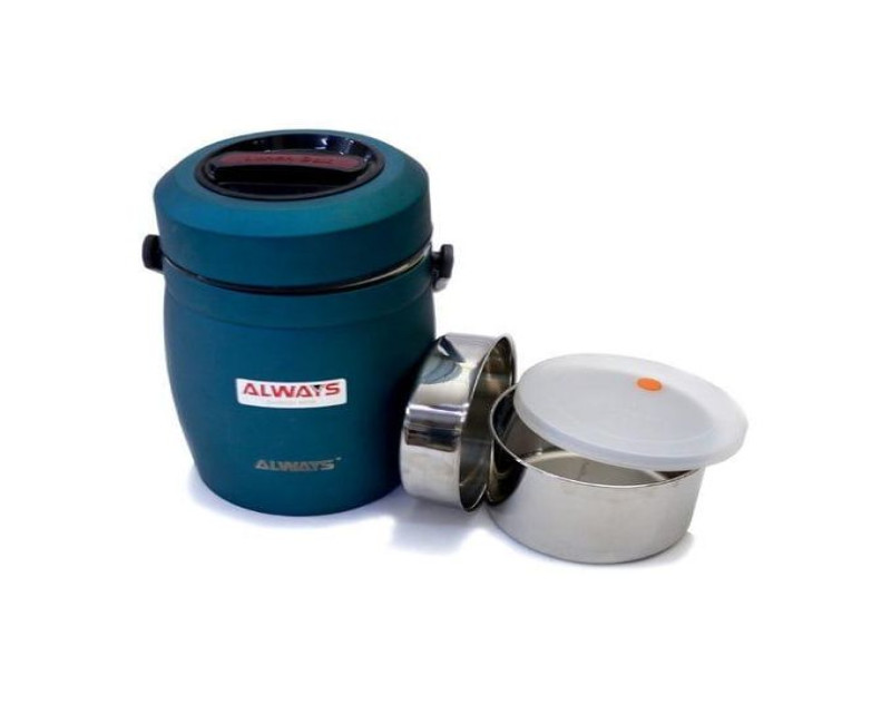 Vacuum Insulated Thermo Food Flask,Lunch Box, Warmer, 1.5Litre- Blue Always