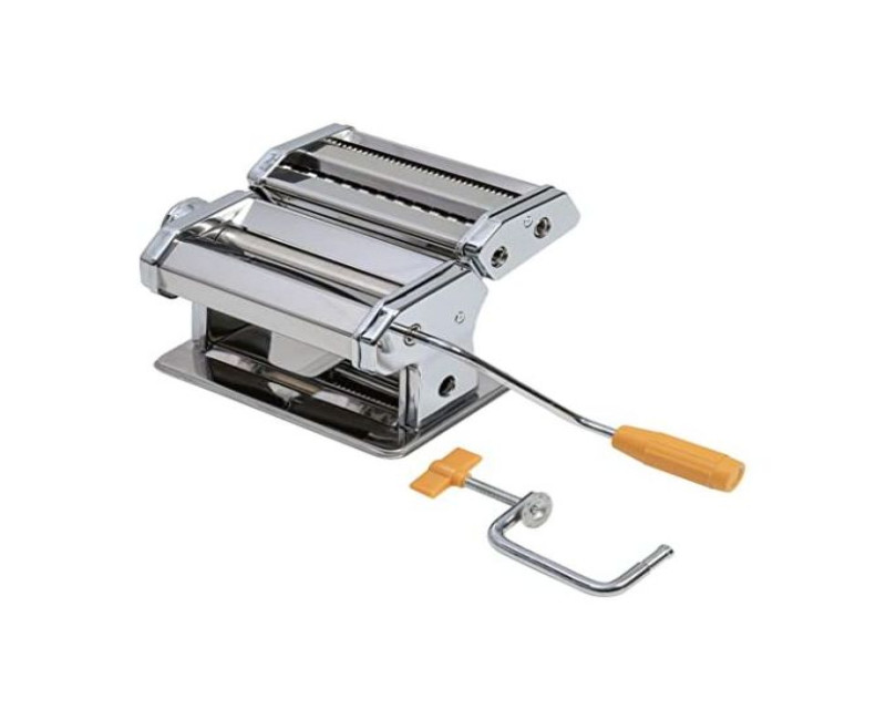 Pasta Maker Roller Machine, Manual Spaghetti, Noodle Maker Cutter-Silver. Marcato