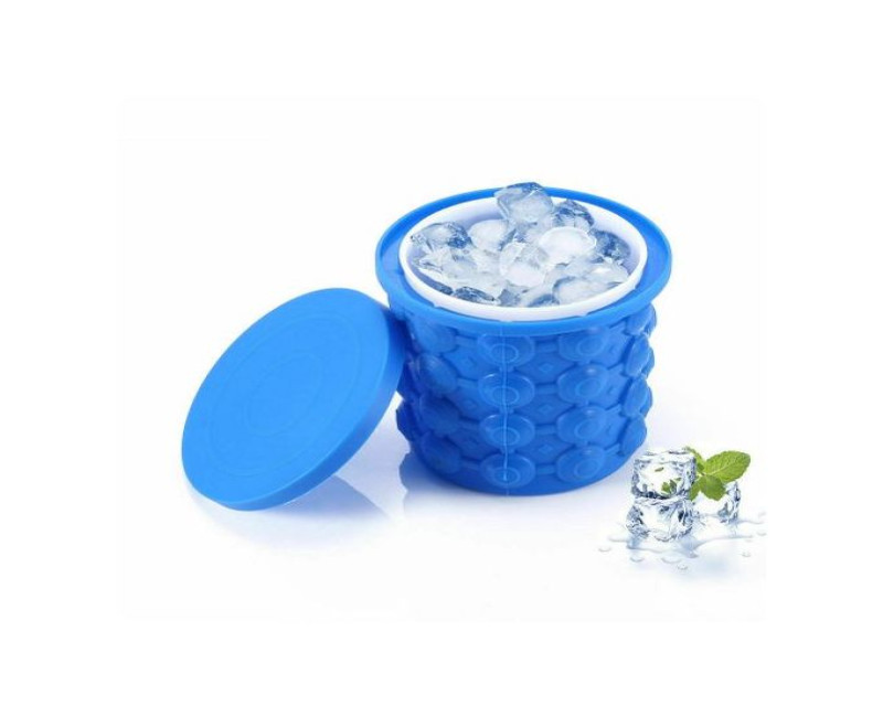 Revolutionary Space Saving Ice Cube Maker - Blue.
