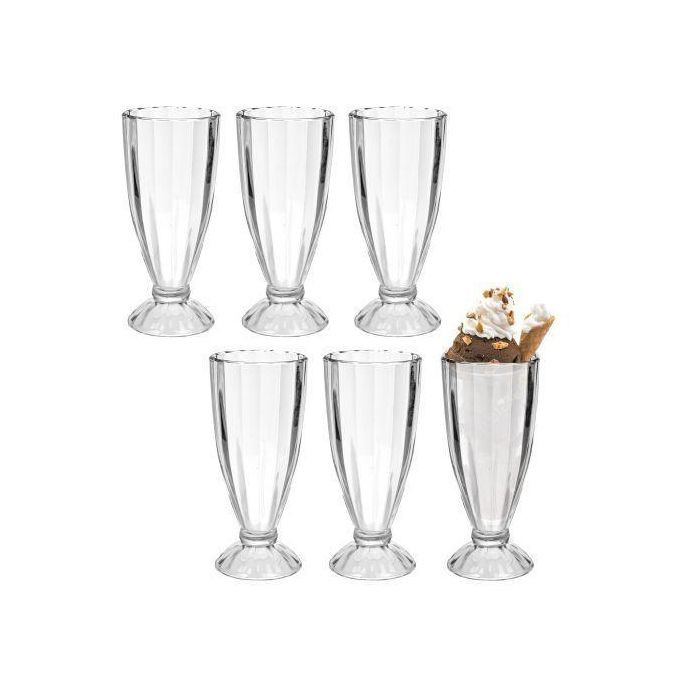 6 Pieces Set Of Milk Shakes/Ice cream/Cocktail Drinking Glasses