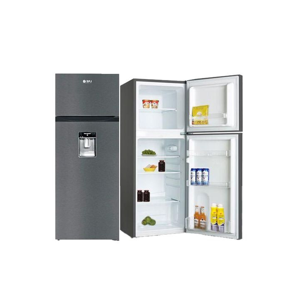 SPJ 270 Litres Double Door Fridge With Dispenser – Silver.