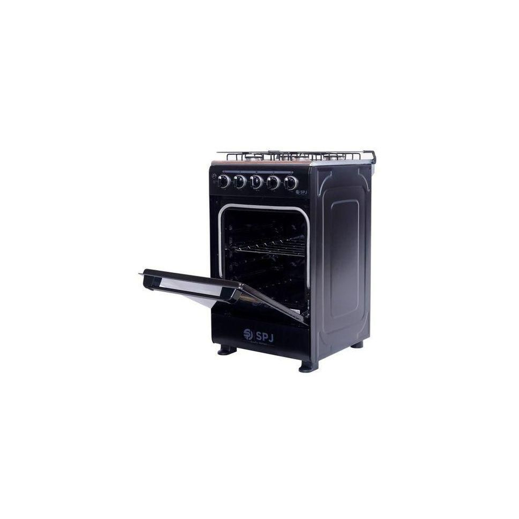 SPJ 50*50cm Full Gas Standing Cooker + Gas Oven - Black