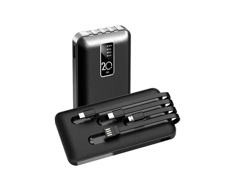 Power Bank 10000mAh Slim LCD Fast Charge Black