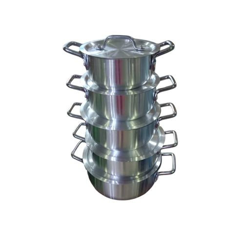 10 Pieces Set Of Aluminium Cookware With Lids And Handle - Multicolor