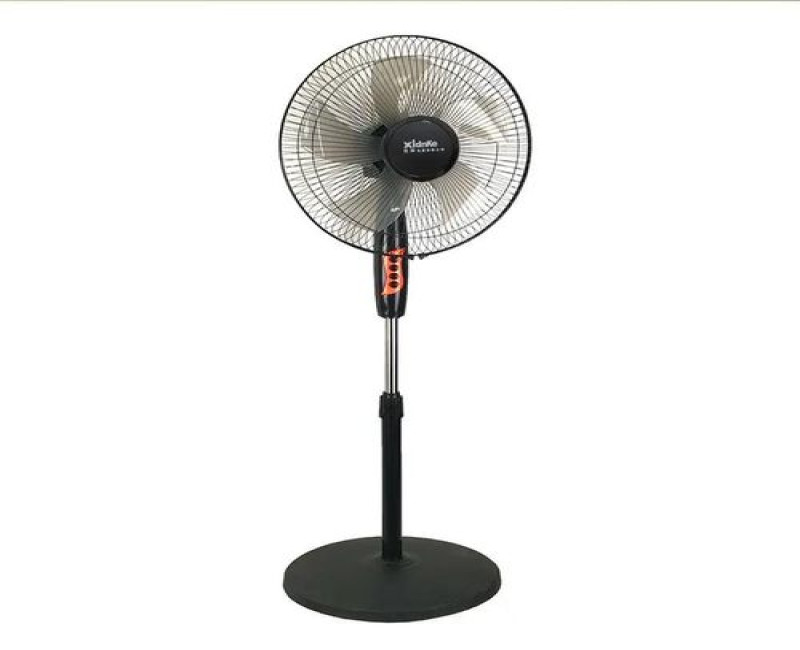 High Efficient 16 Inch Stand Fan That Blows Wind At A Large Angle-Black