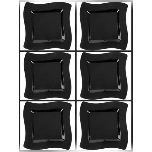 6 Pieces Non Breakable Melamine Dinner Plates Perfect For Serving Food And Snacks - Multicolor