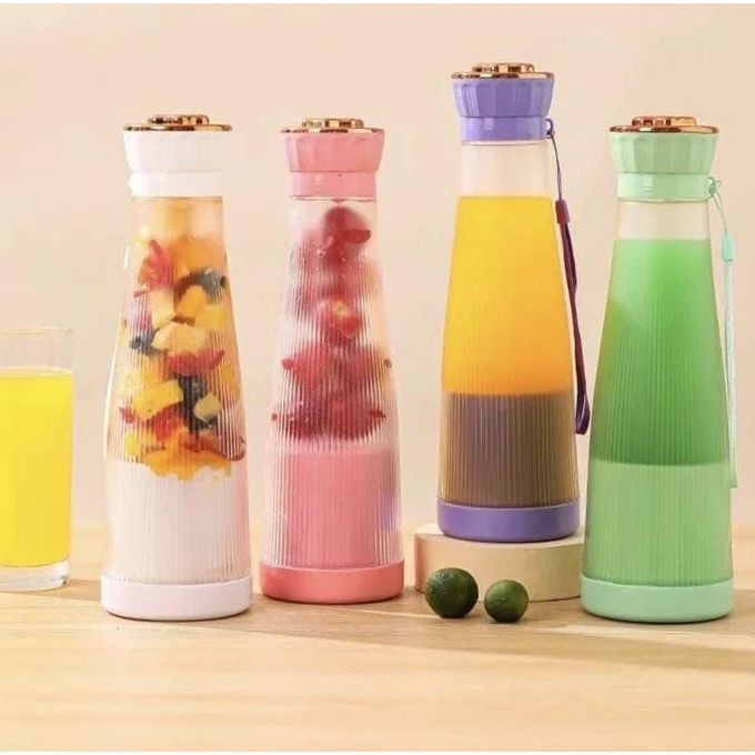 Mini Portable Cordless Shaker USB Rechargeable Small Fruit Juicer Blender Smoothie Maker Kitchen Auxiliary Outdoor Travel Sport Juice Cup - Pink,White 1045133 - Generic