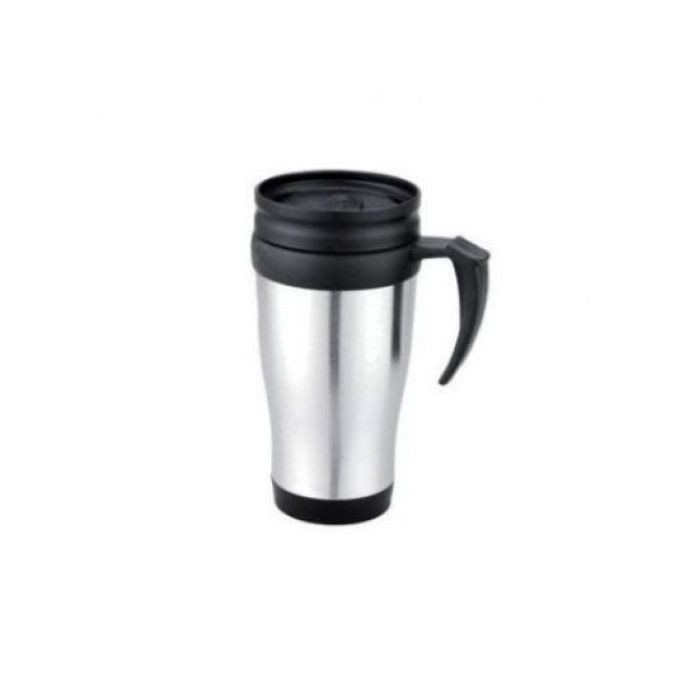 470mlsTravel Mug - Silver and Black