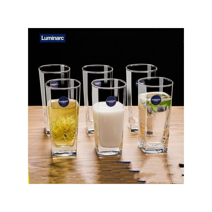 Luminarc 6Pc Glasses Cup Juice Cup Beer Cup Wine Cup Water Cup -Transparent
