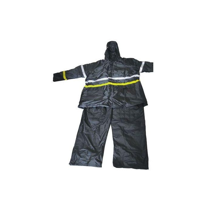 Rain Or Riding Coat With Reflector & A Trouser - Black