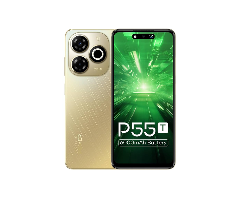 Itel P55T 6.6 4GB RAM 128GB 6000mAh Slick Design - Black /Gold