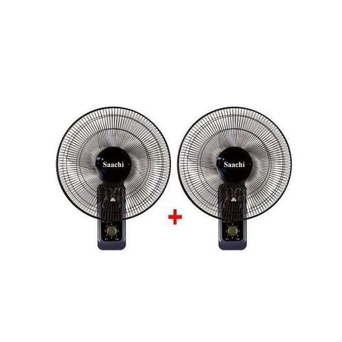 16 Inch Wall Fan With 3 Speeds Buy 1 Get 1 Free With A powerful Motor-Black