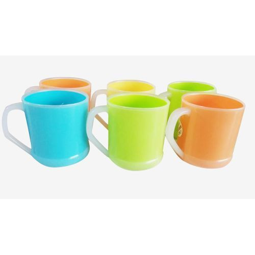 6 Pieces Strong Melamine Cups For Kids At Home-Multicolor