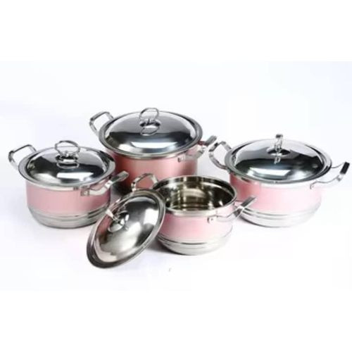 8 Pieces Set Of Stainless Steel Serving Bowls Dishes Lids Sold 4 Bowls And 4 Lids- Multicolours